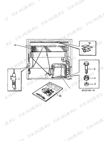 Взрыв-схема холодильника Electrolux EU2700C - Схема узла Cooling system 017